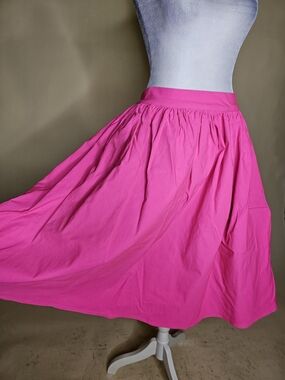 Bettie Page Vibrant Hot Pink Circle Skirt